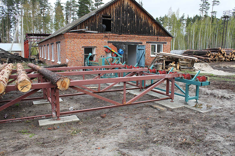 Sawmill line for fine-grained wood