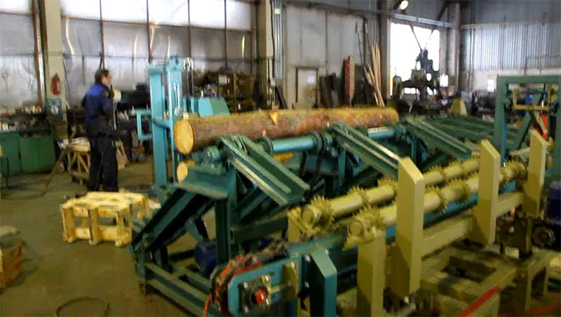 Thin-gauge wood processing line